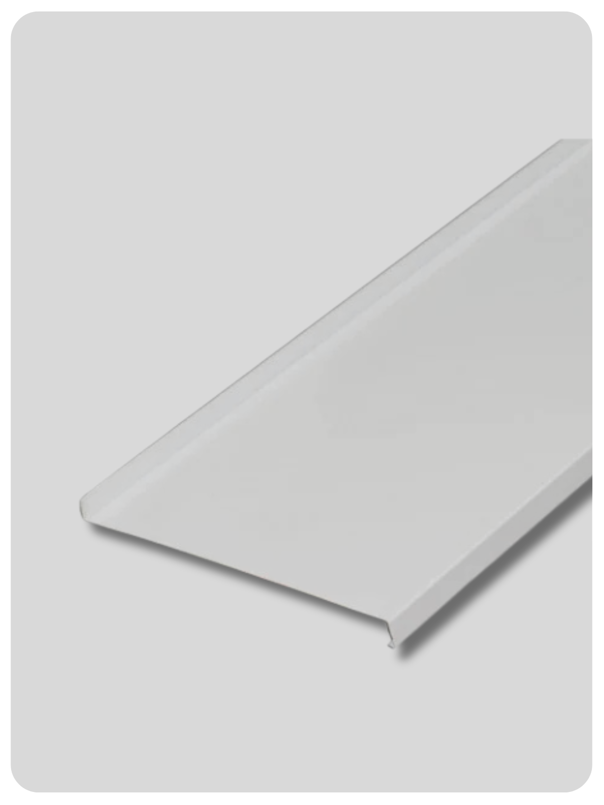 Glaf exterior aluminiu, alb, 17 cm