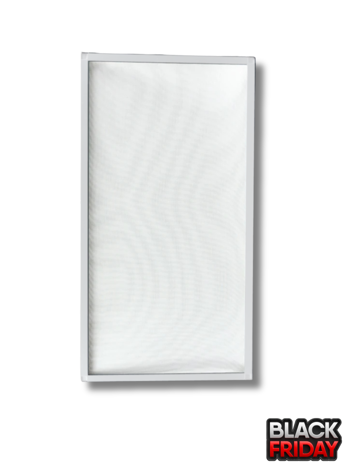 Kit plasa tantari complet pentru fereastra, pe balamale Alb