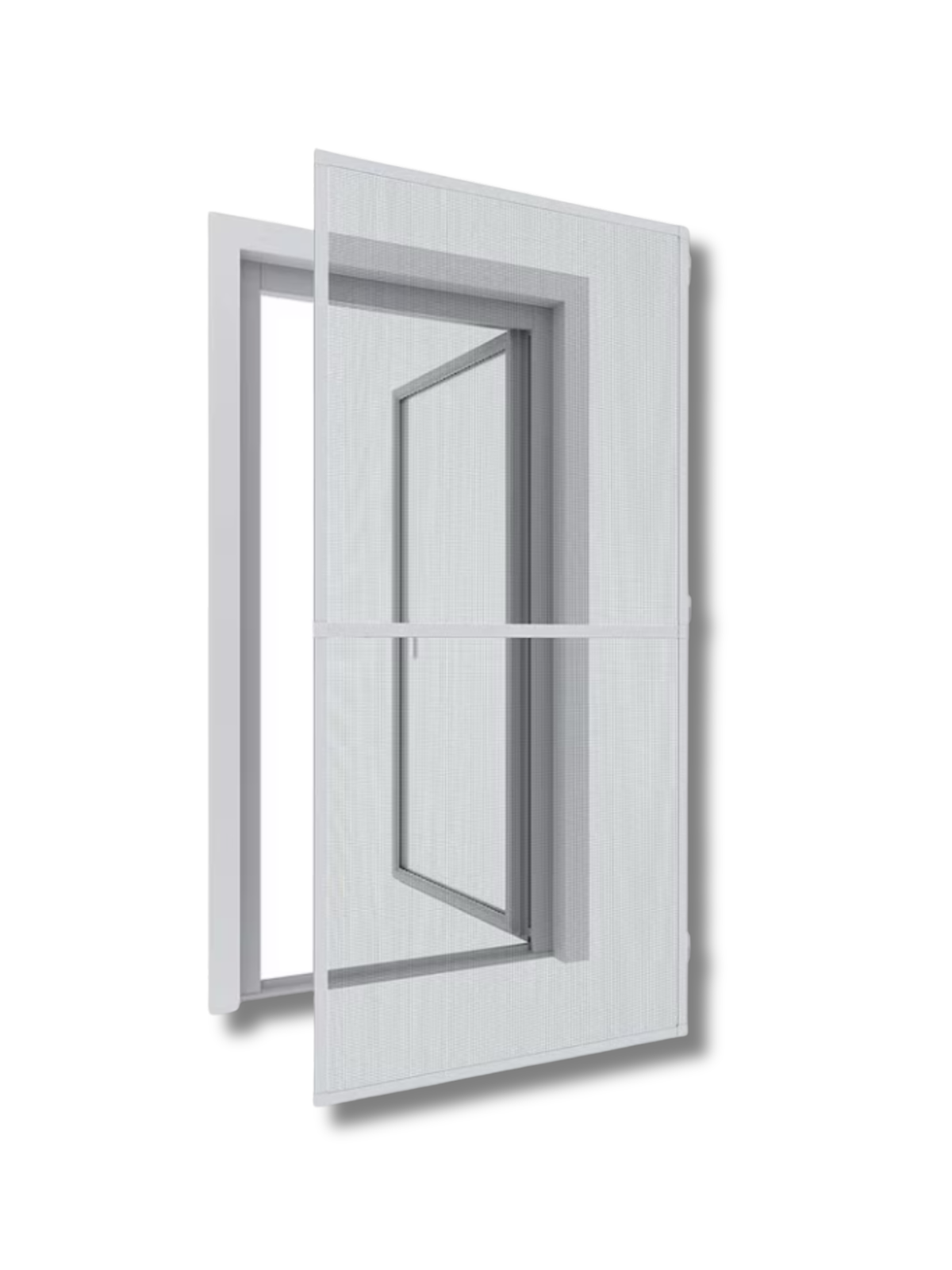 Kit plasa tantari complet pentru usa, pe balamale Alb