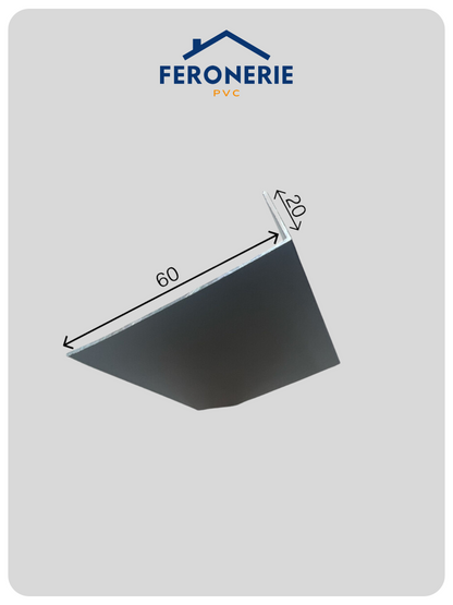 Cornier aluminiu 20 x 60