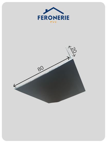 Cornier aluminiu 20 x 80
