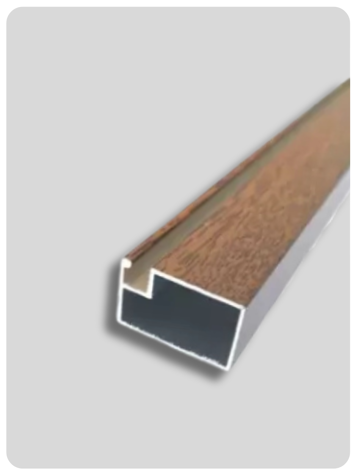 Profil plasa țânțari imitatie Nuc Aluminiu